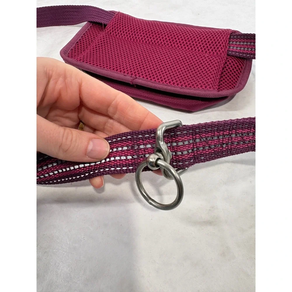 KONG Dog Training Treat Bag Waist Pack Magenta Purple Reflective Belt D-Ring